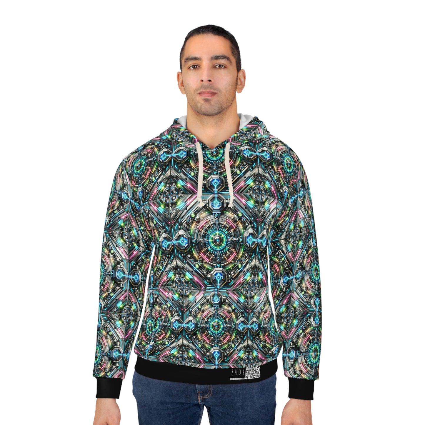 Tech-Infused Futurism Futuristic Tech Pullover Hoodie - 8404 Design-53