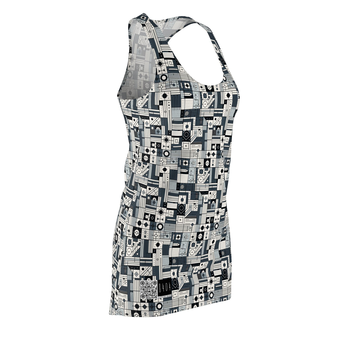 Digital Minimalism Minimalist Tech Women's Cut & Sew Racerback Dress - 8404 Design-49