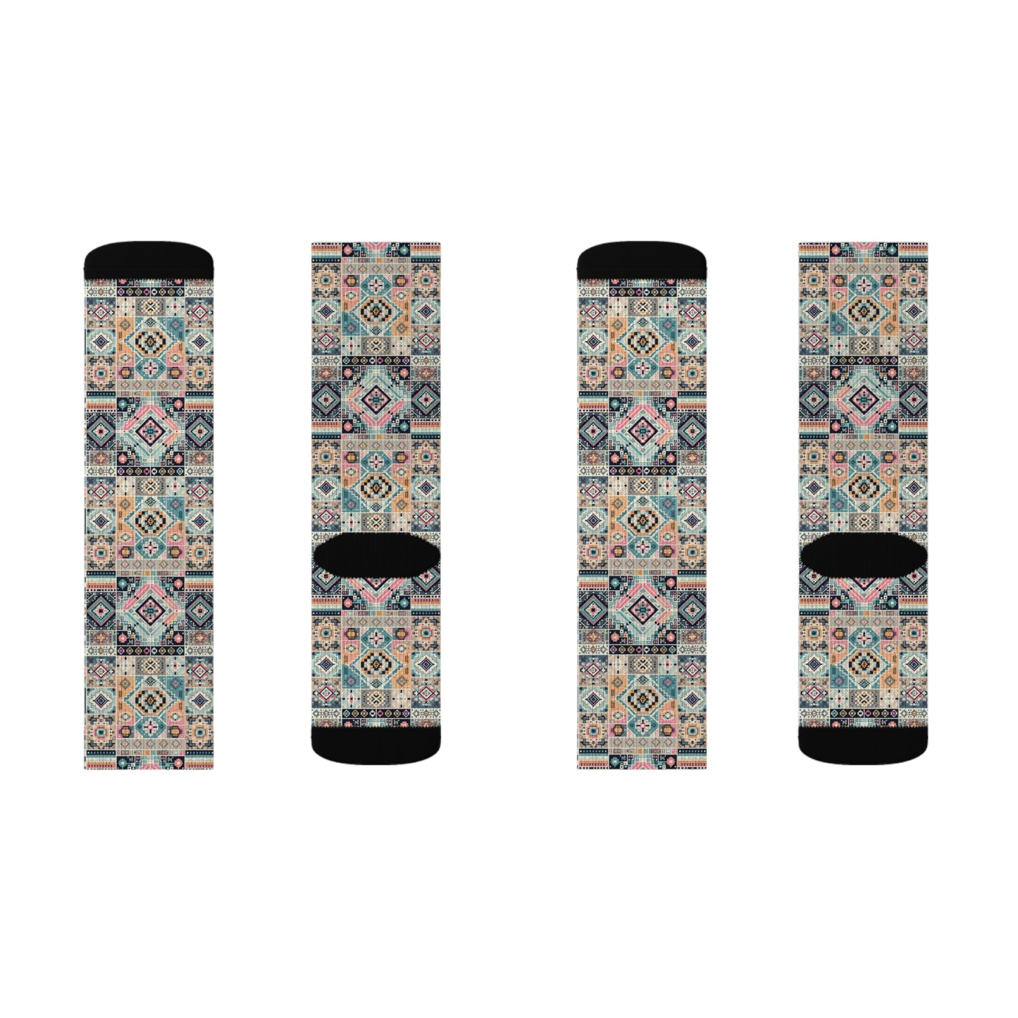 Digital Artisanal Fusion Digital Artisanal Sublimation Socks - 8404 Design-55