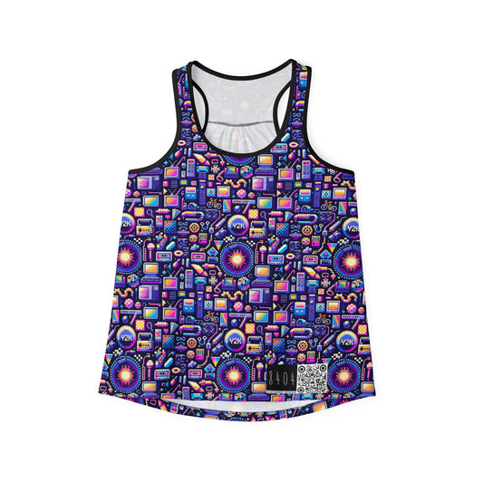 Digital Nostalgia Modern Retro Fusion Women's Tank Top - 8404 Design-64