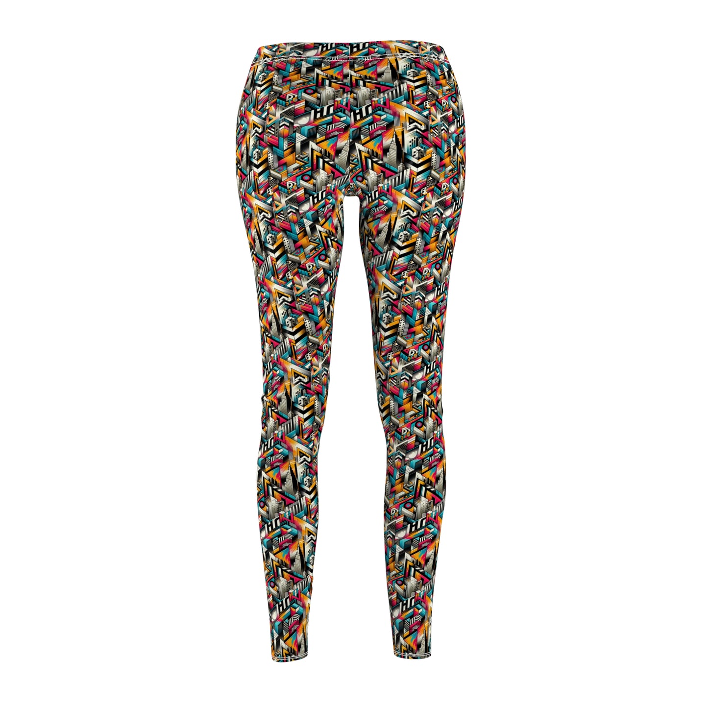Graffiti Revival Urban Street Art Women's Cut & Sew Casual Leggings - 8404 Design-62