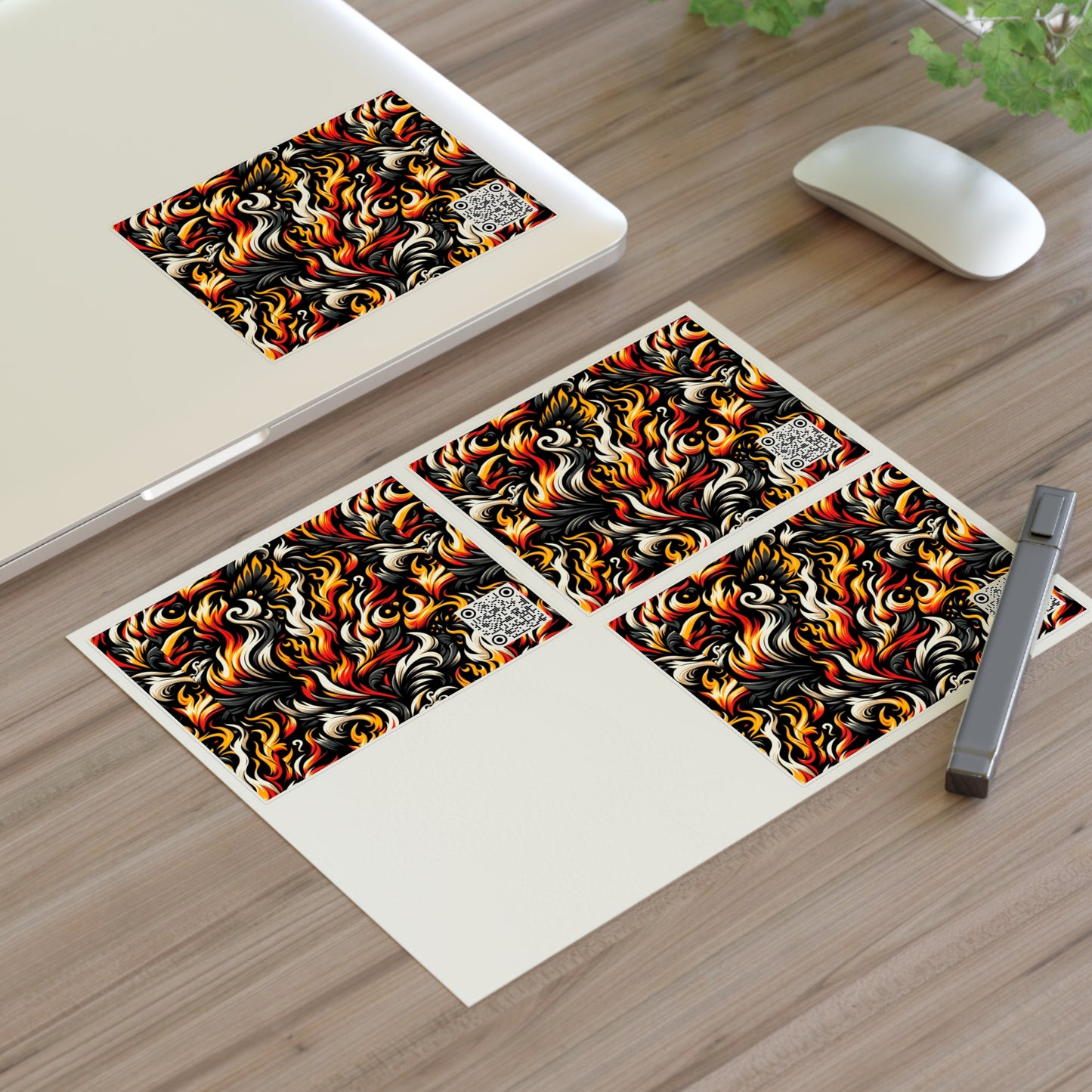 Fire & Flames Bold Streetwear Statement Sticker Sheets - 8404 Design-55