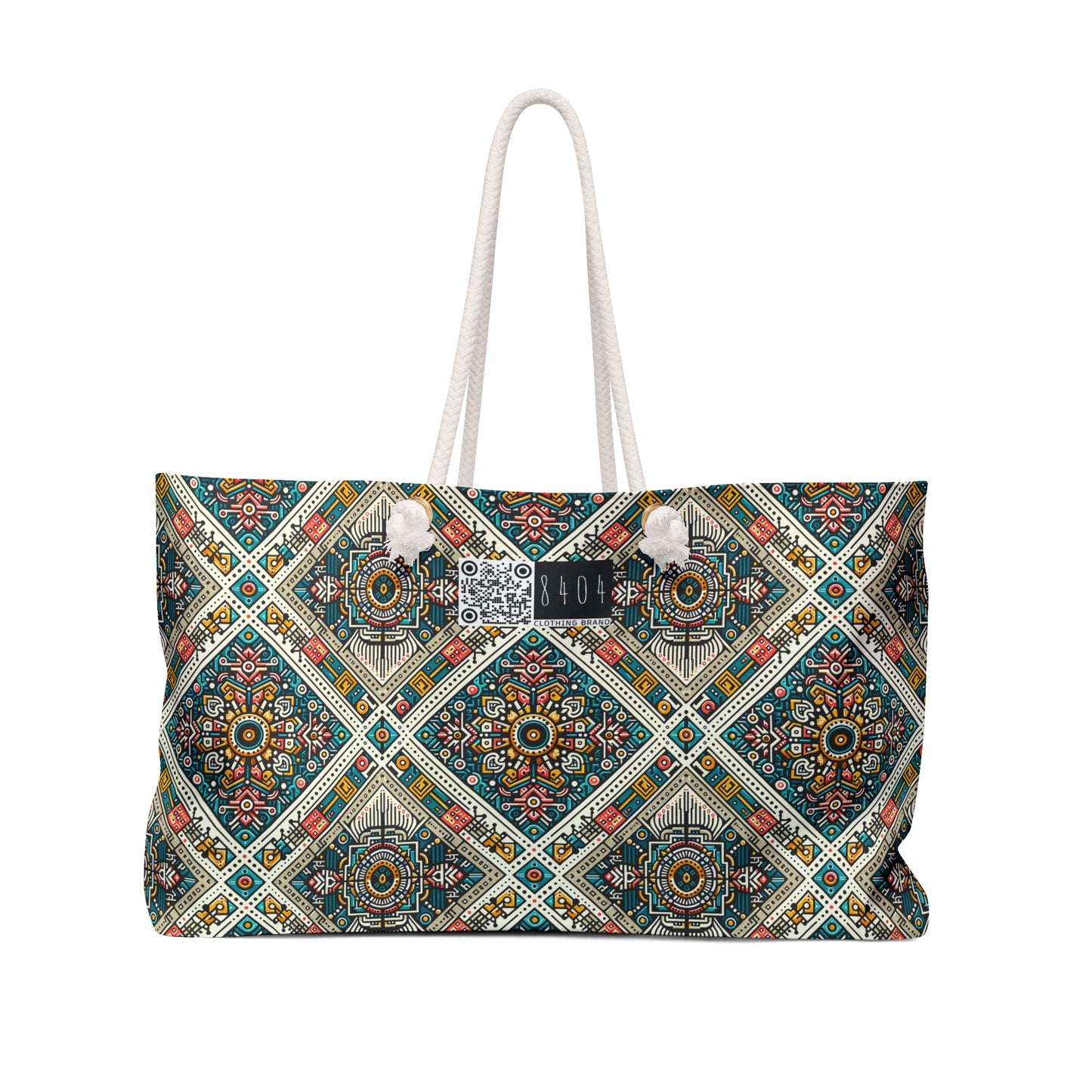 Cultural Fusion Tech Blend of Cultural Heritage With Tech-Inspired Elements Weekender Bag - 8404 Design-64