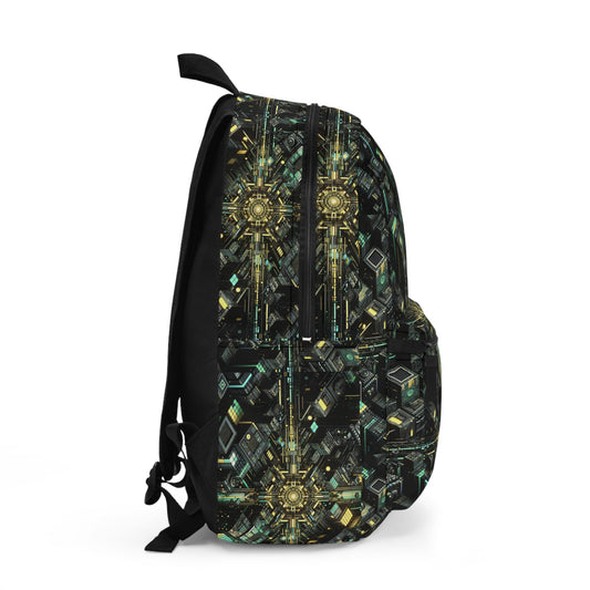Tech Noir Graphics Tech-Inspired Streetwear Backpack - 8404 Design-66