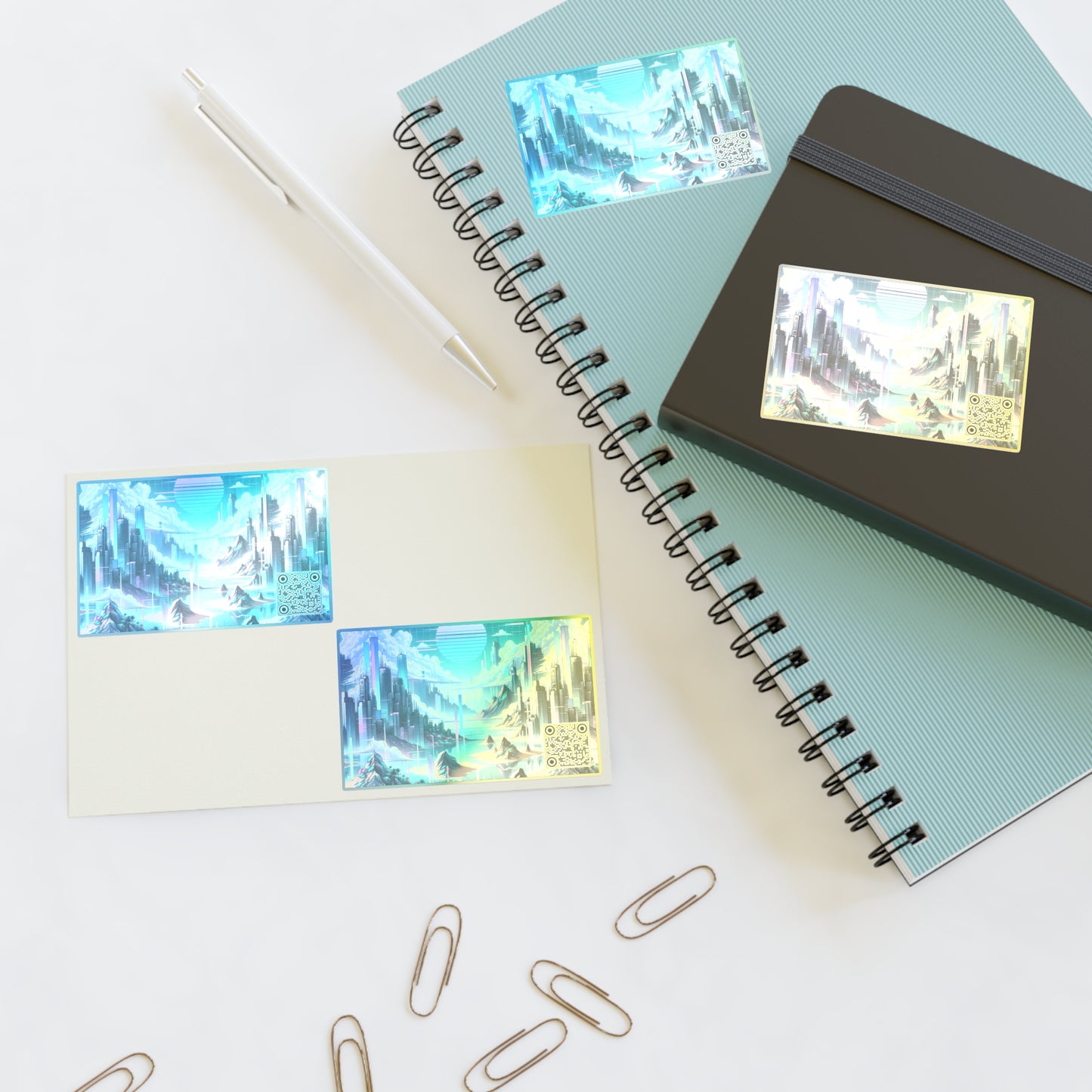 Digital Dreamscapes Digitally-Inspired Streetwear With a Dreamy, Surreal Twist Sticker Sheets - 8404 Design-53