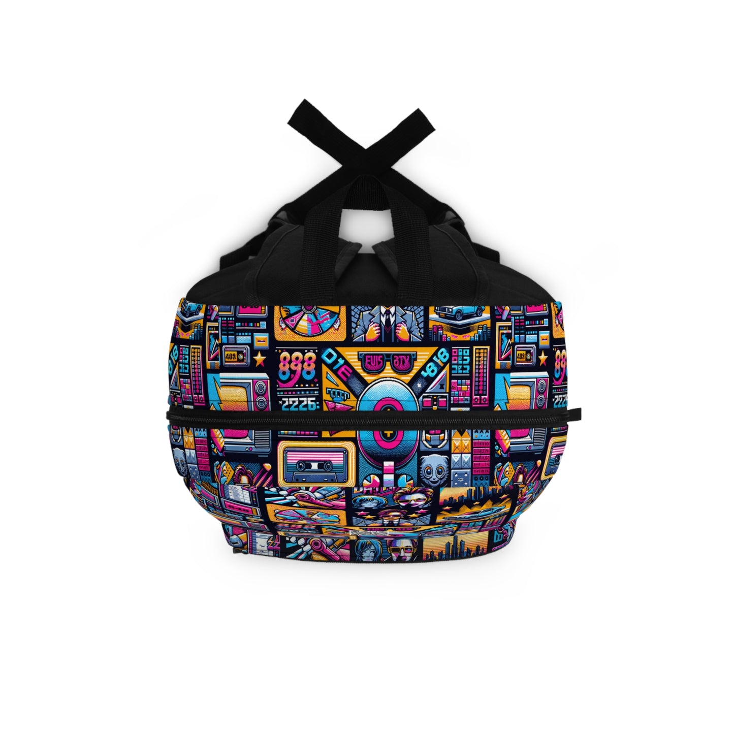Digital Pop Culture Mashup Maximalist Pop Backpack - 8404 Design-52