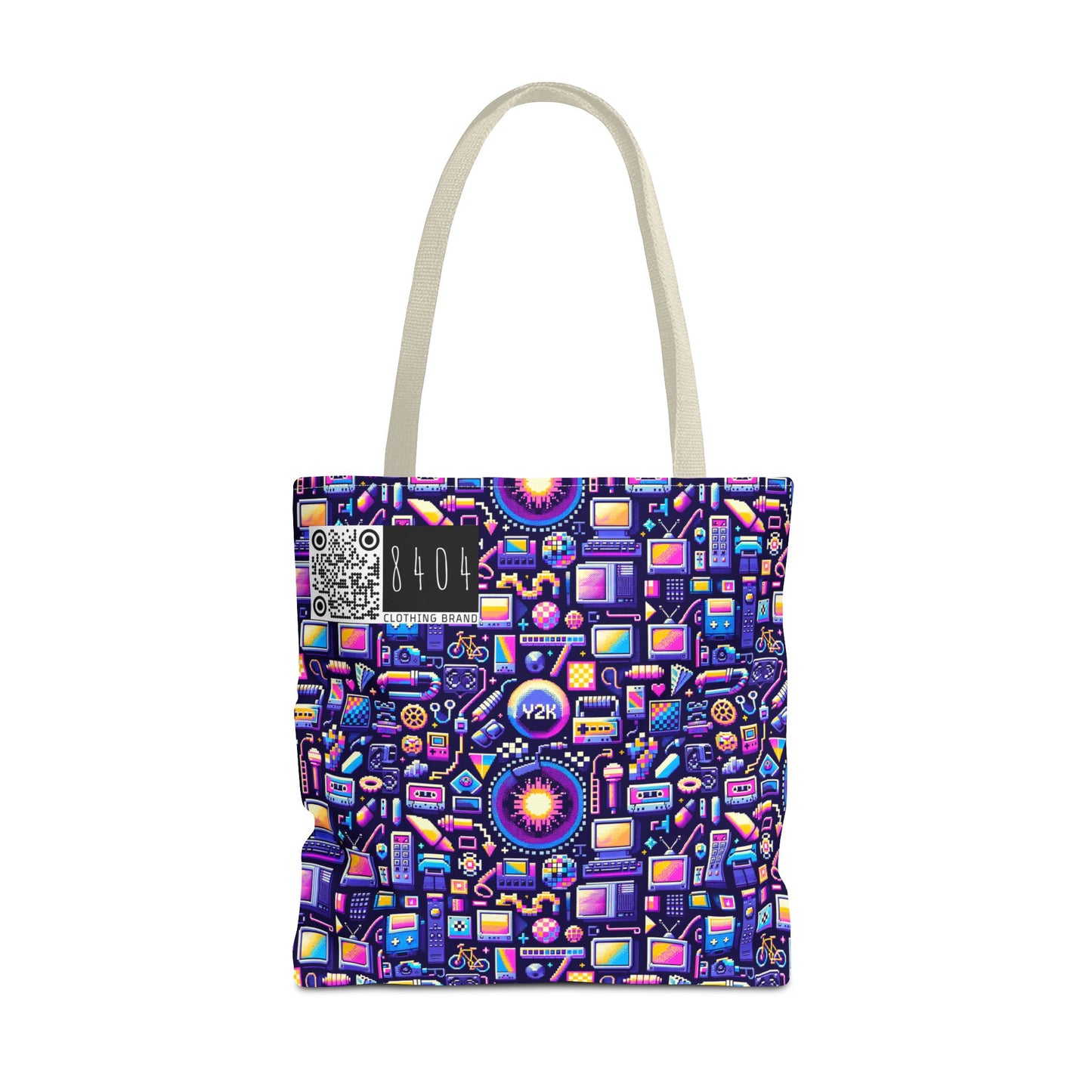 Digital Nostalgia Modern Retro Fusion Tote Bag - 8404 Design-64