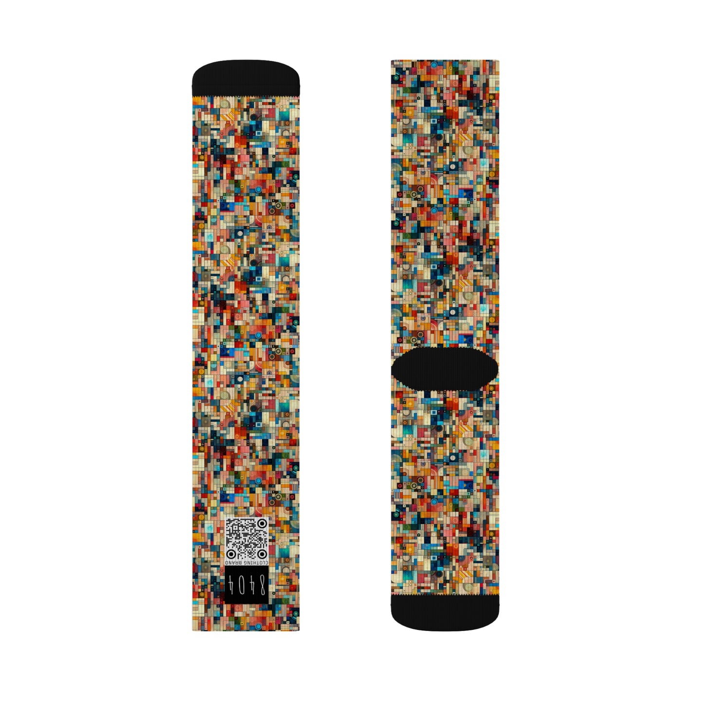 Digital Artistic Expression Artistic Streetwear Sublimation Socks - 8404 Design-46