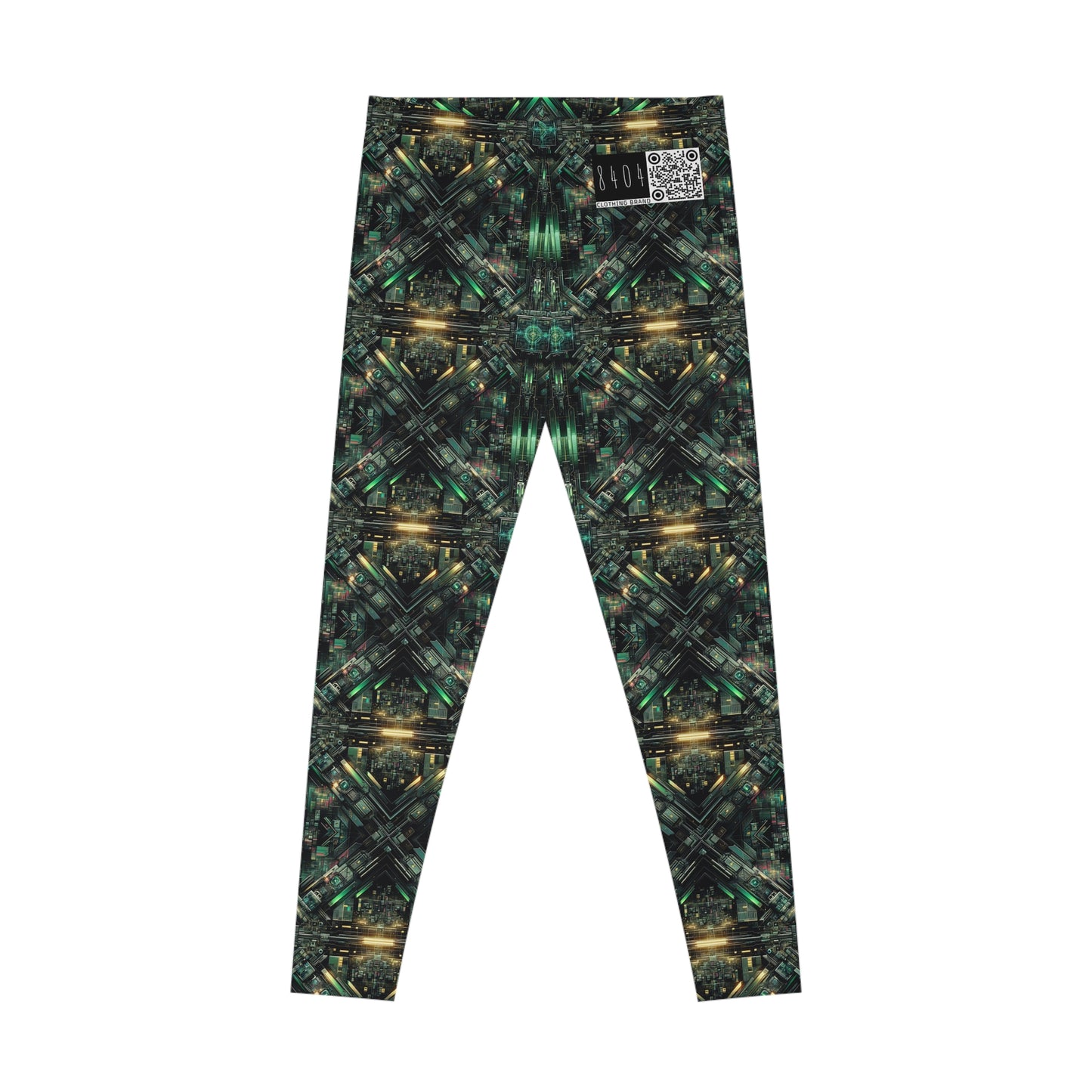 Tech Noir Graphics Tech-Inspired Streetwear Stretch Leggings - 8404 Design-56