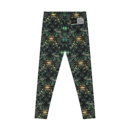 Tech Noir Graphics Tech-Inspired Streetwear Stretch Leggings - 8404 Design-56