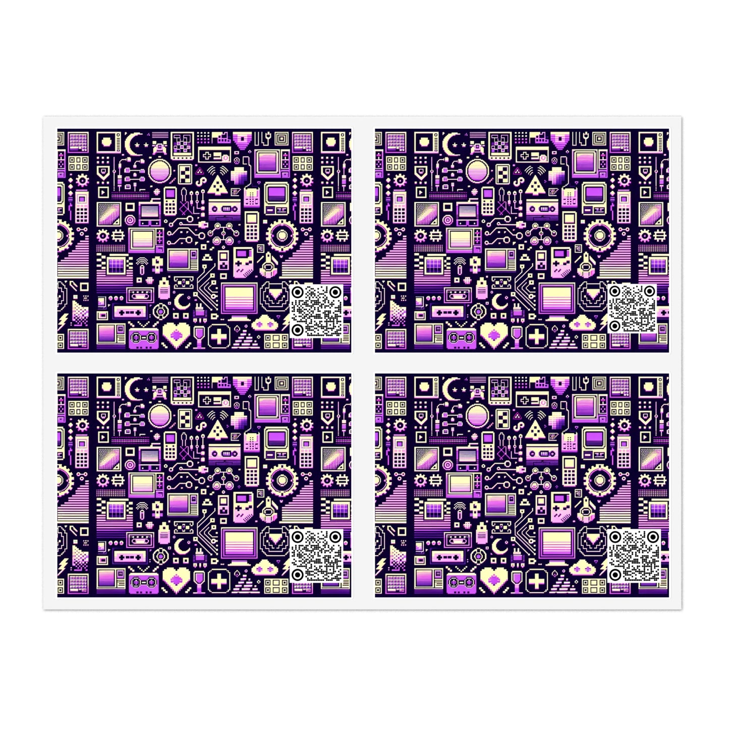 Digital Nostalgia Remix Modern Vintage Fusion Sticker Sheets - 8404 Design-54