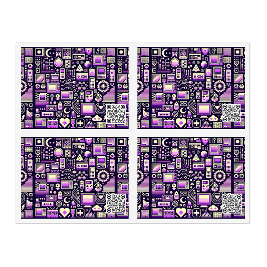 Digital Nostalgia Remix Modern Vintage Fusion Sticker Sheets - 8404 Design-54