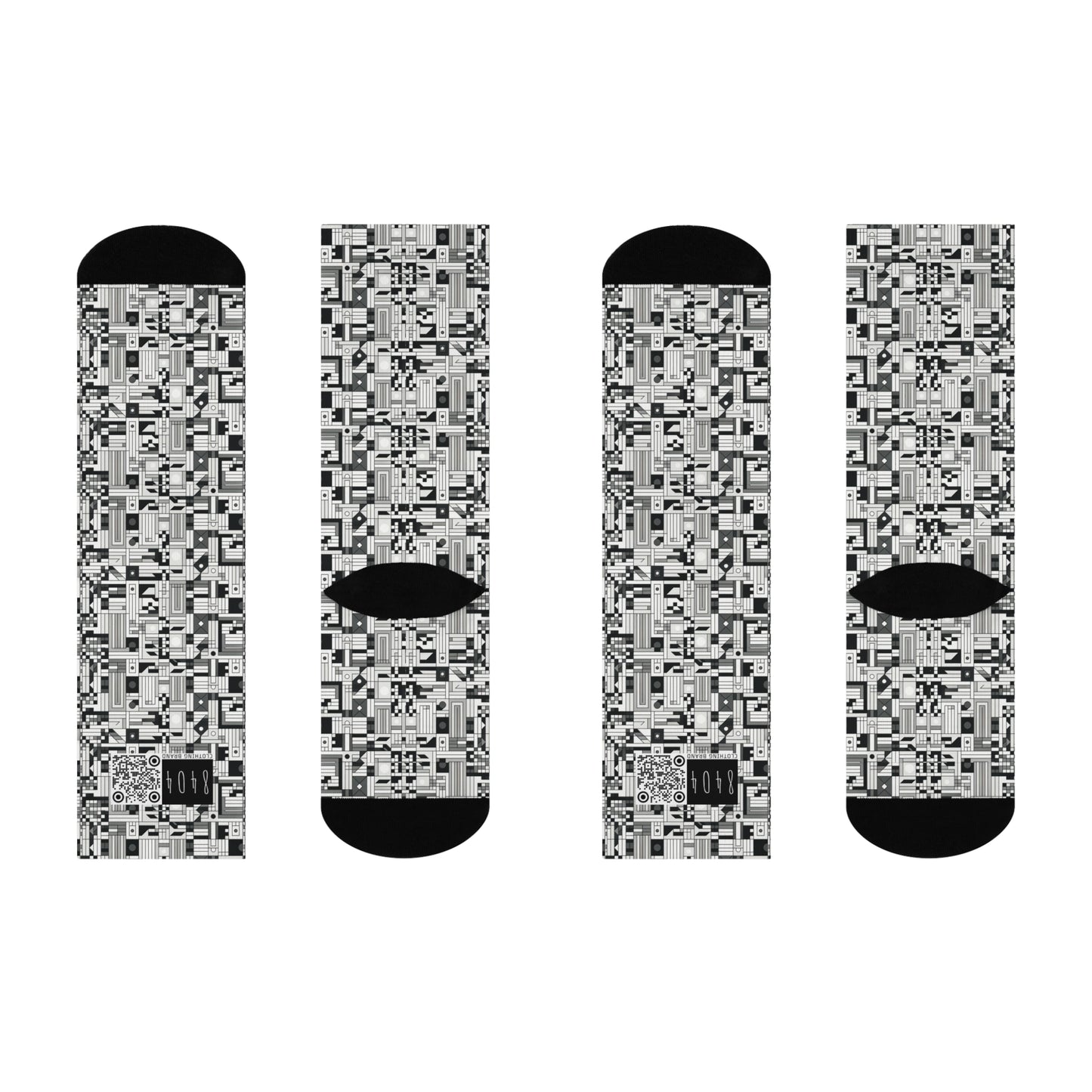 Digital Minimalism Minimalist Tech Cushioned Crew Socks - 8404 Design-43