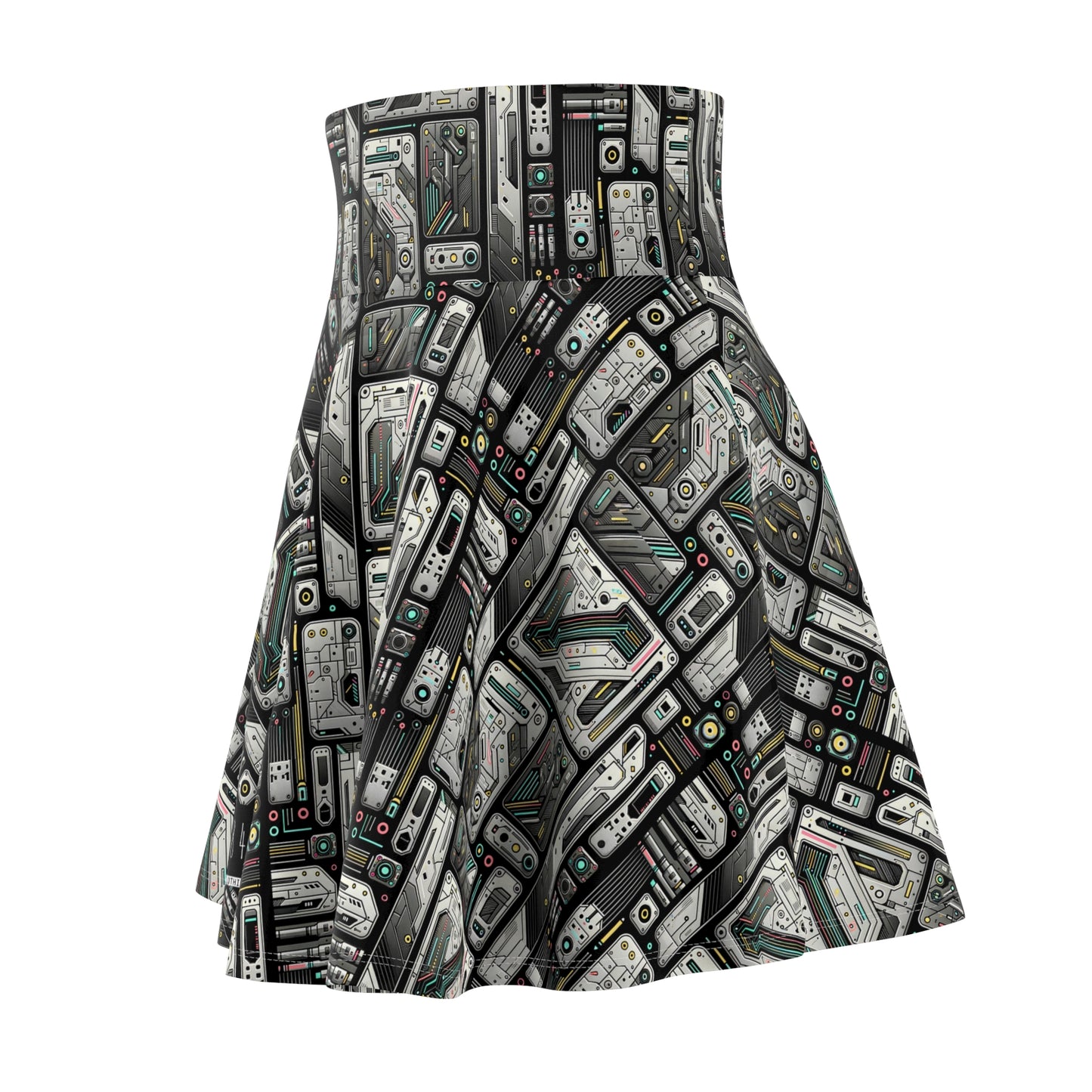 Tech Utility Gear Tech-Forward Minimalism Women's Skater Skirt - 8404 Design-45