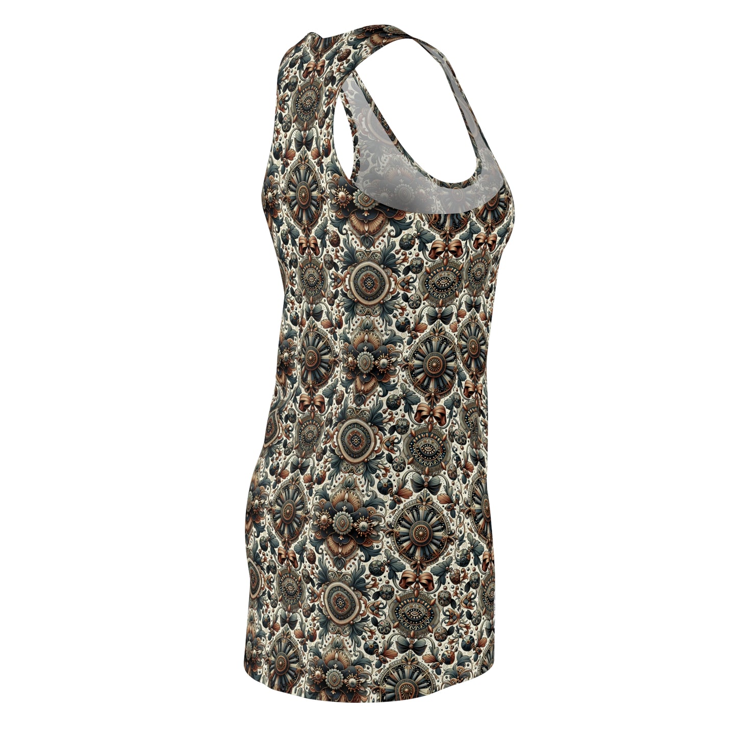 Neo-Dandyism Modern Dandy Streetwear Women's Cut & Sew Racerback Dress - 8404 Design-51