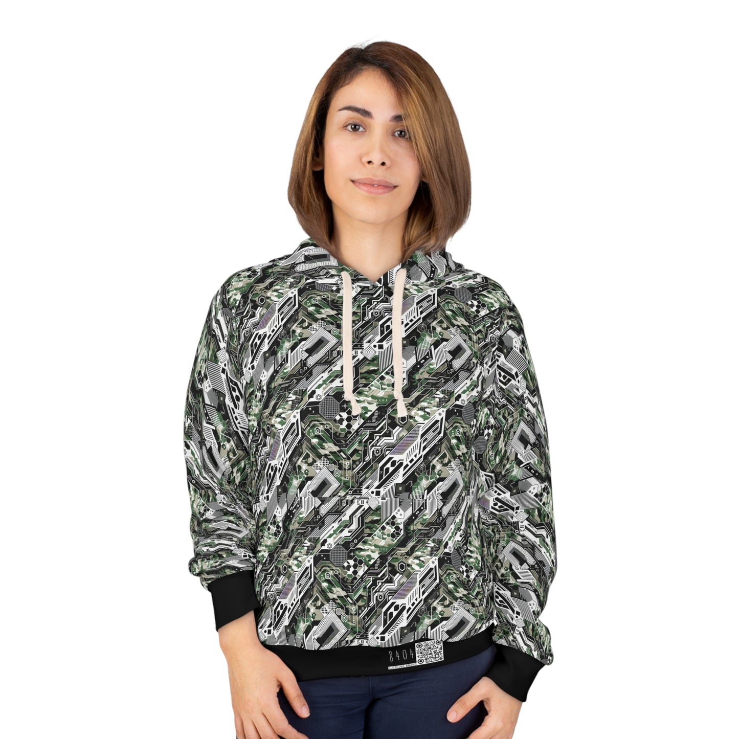 Tech Camo Fusion Tech-Forward Streetwear With a Futuristic Edge Pullover Hoodie - 8404 Design-46