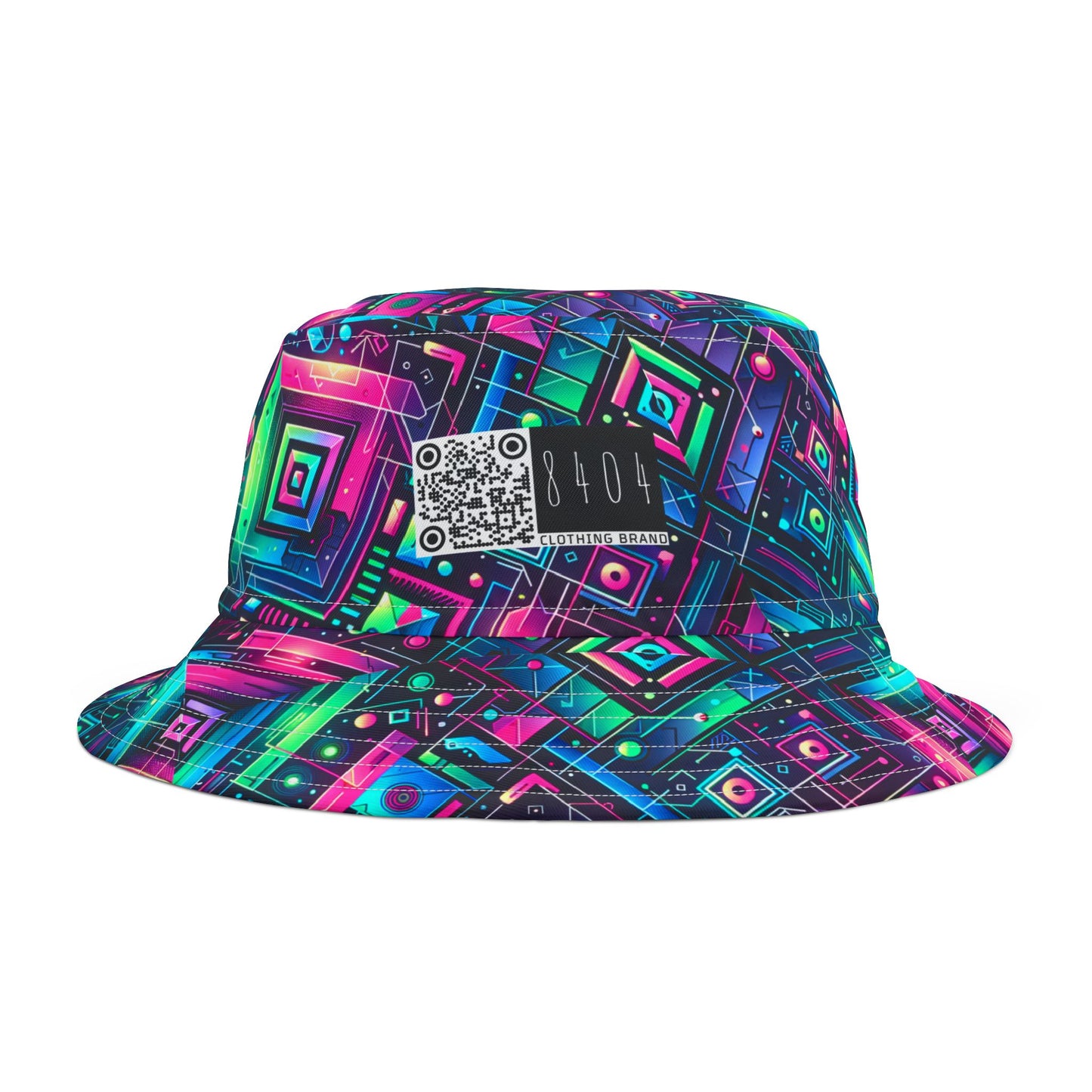 Tech-Infused Graphics Tech-Forward Streetwear Bucket Hat - 8404 Design-52