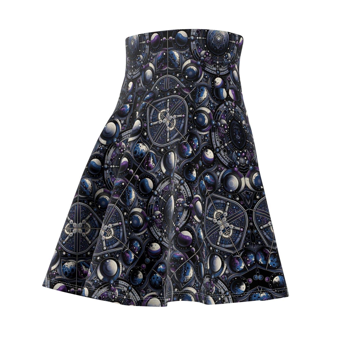 Tech Astronaut Tech-Forward Streetwear Meets Space Exploration Women's Skater Skirt - 8404 Design-46