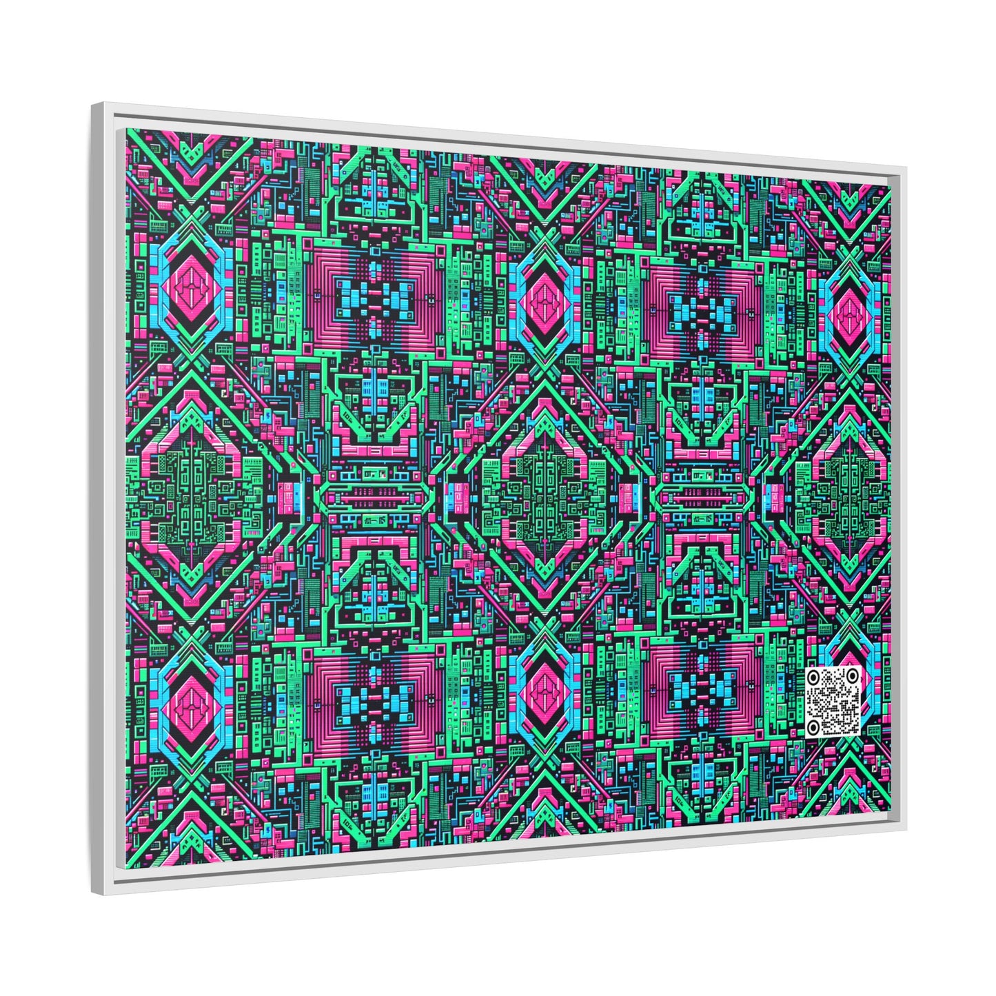 Digital Glitch Vibes Tech-Inspired Streetwear Matte Canvas, Framed (multi-Color) - 8404 Design-71 A
