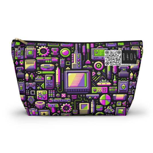 Digital Nostalgia Remix Modern Vintage Fusion Accessory Pouch W T-Bottom - 8404 Design-67