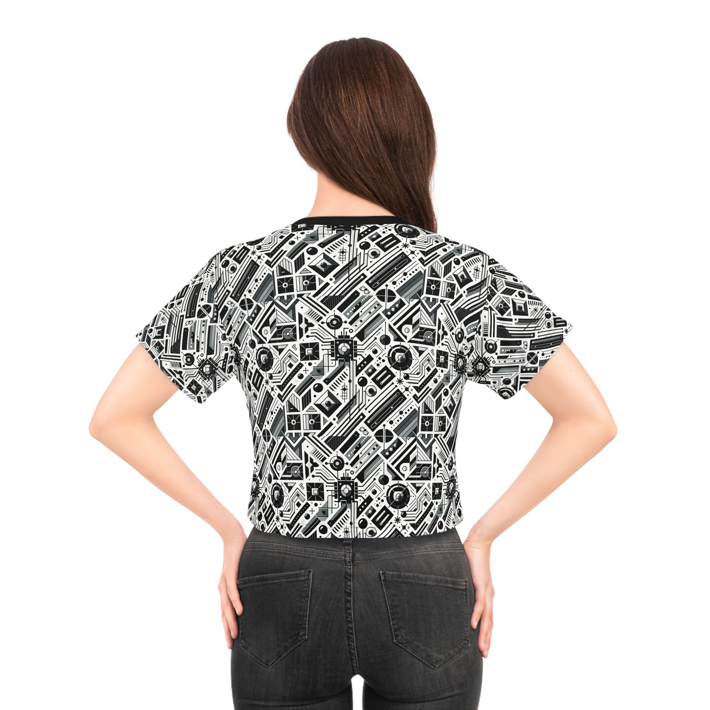 Digital Minimalism Minimalist Tech Crop Tee - 8404 Design-62