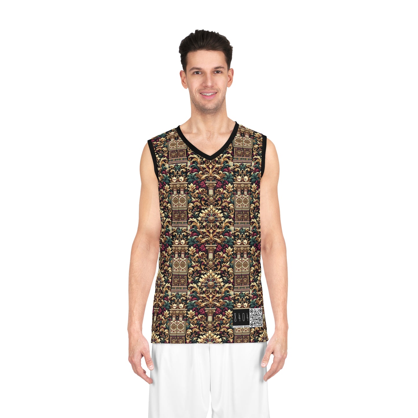 Digital Renaissance Modern Baroque Fusion Basketball Jersey - 8404 Design-57