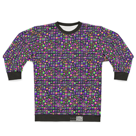 Digital Nostalgia Remix Modern Vintage Fusion Sweatshirt - 8404 Design-49