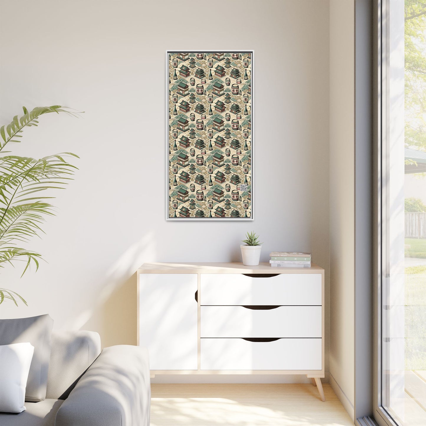 Cultural Artisanal Fusion Contemporary Cultural Elegance Matte Canvas, Framed (multi-Color) - 8404 Design-68 B