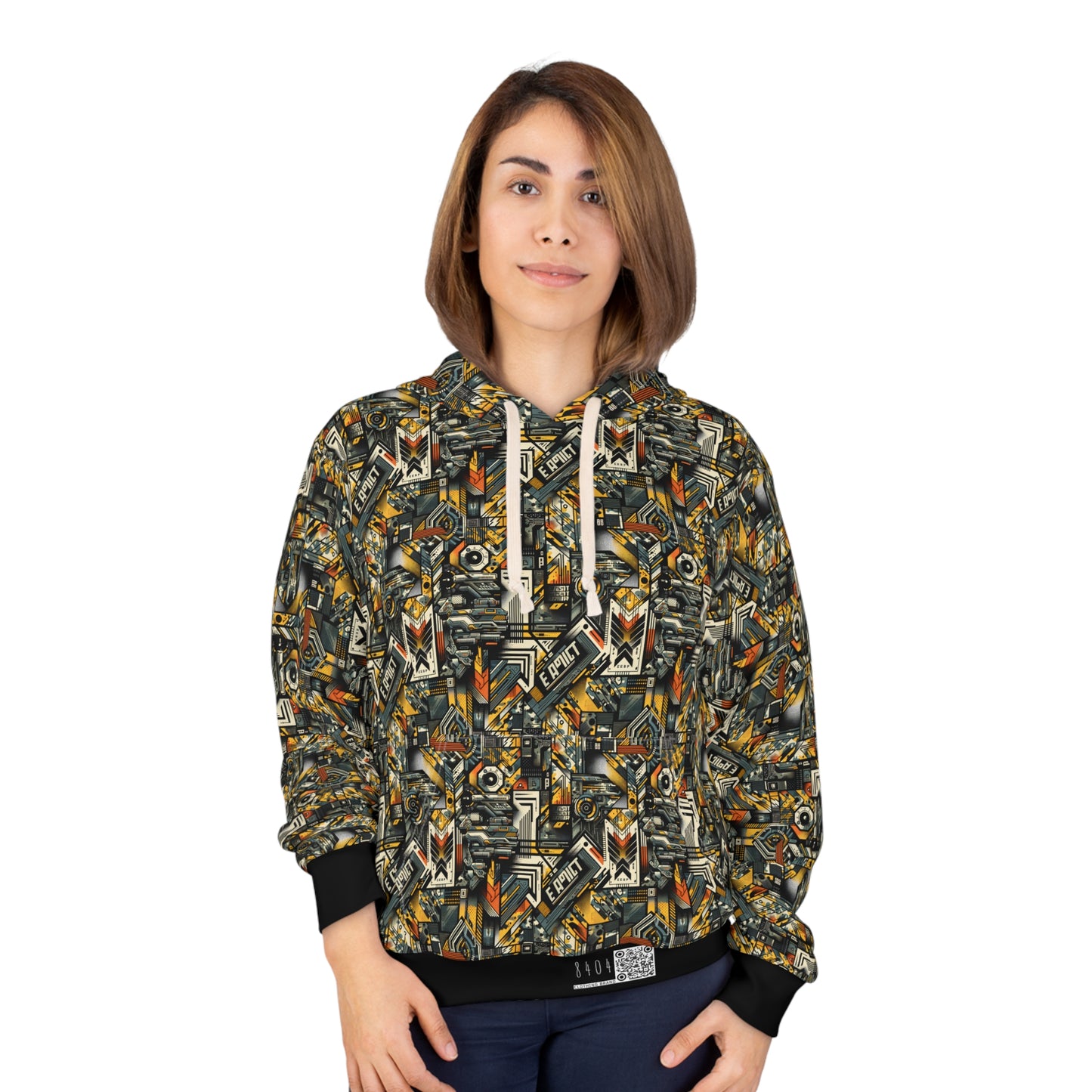 Digital Punk Futuristic Grunge Pullover Hoodie - 8404 Design-49