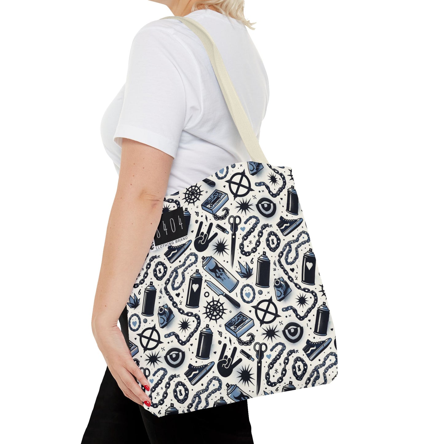Cultural Rebellion Graphics Edgy and Rebellious With a Hint of Nostalgia Tote Bag - 8404 Design-57