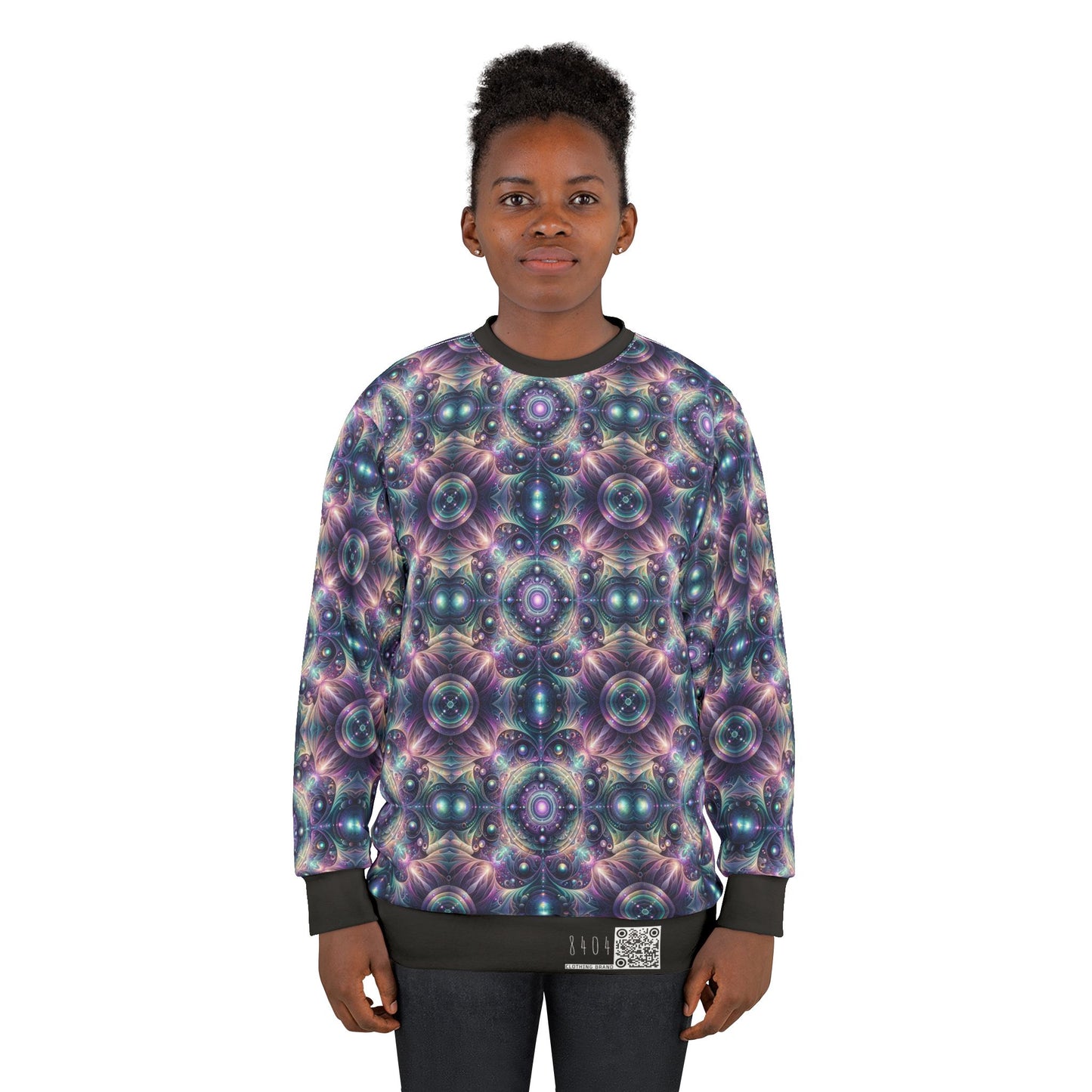 Iridescent Tech Fusion Tech-Forward Streetwear Sweatshirt - 8404 Design-61