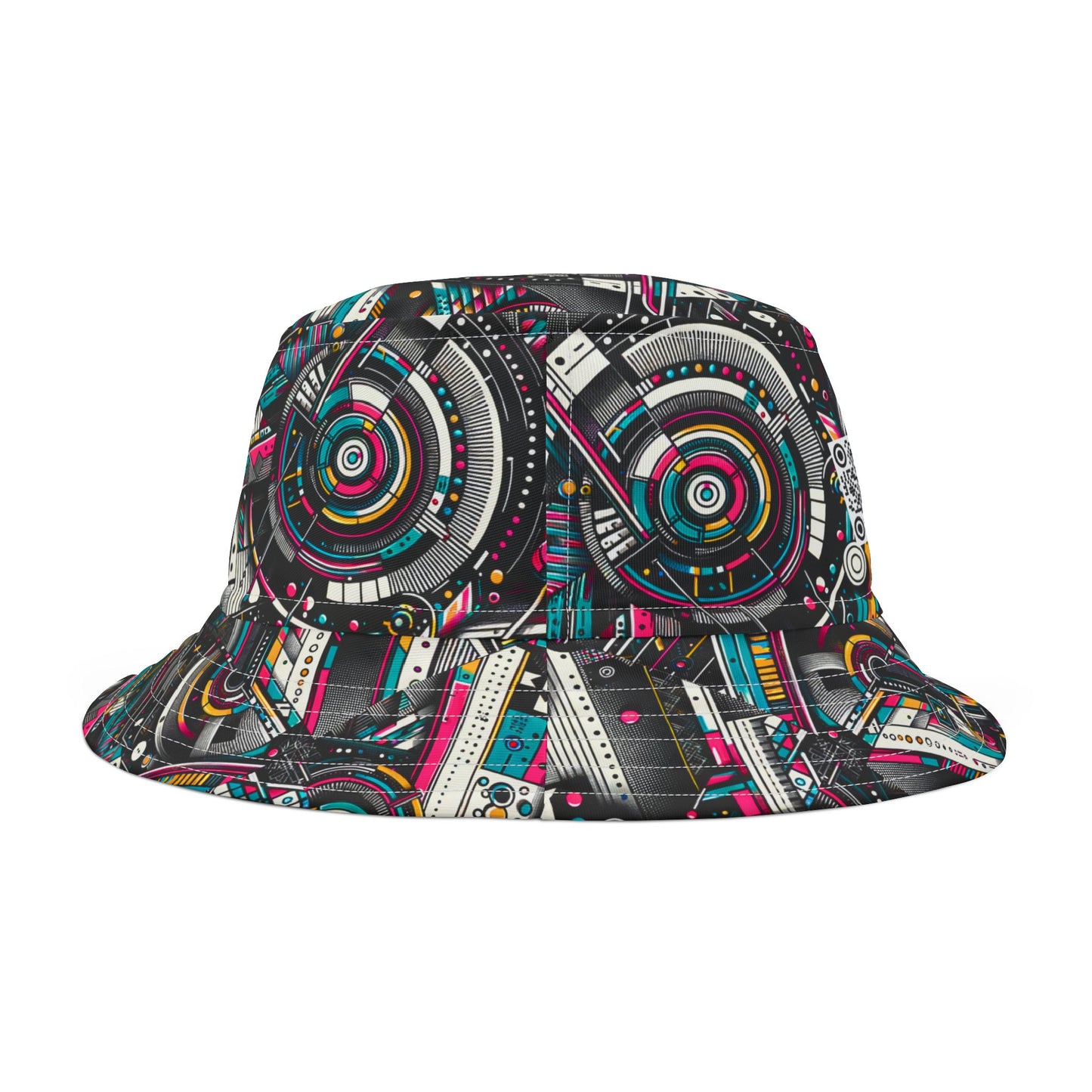 Tech-Forward Graphics Tech-Forward Streetwear Blending Human Creativity With Ai Innovation Bucket Hat - 8404 Design-52