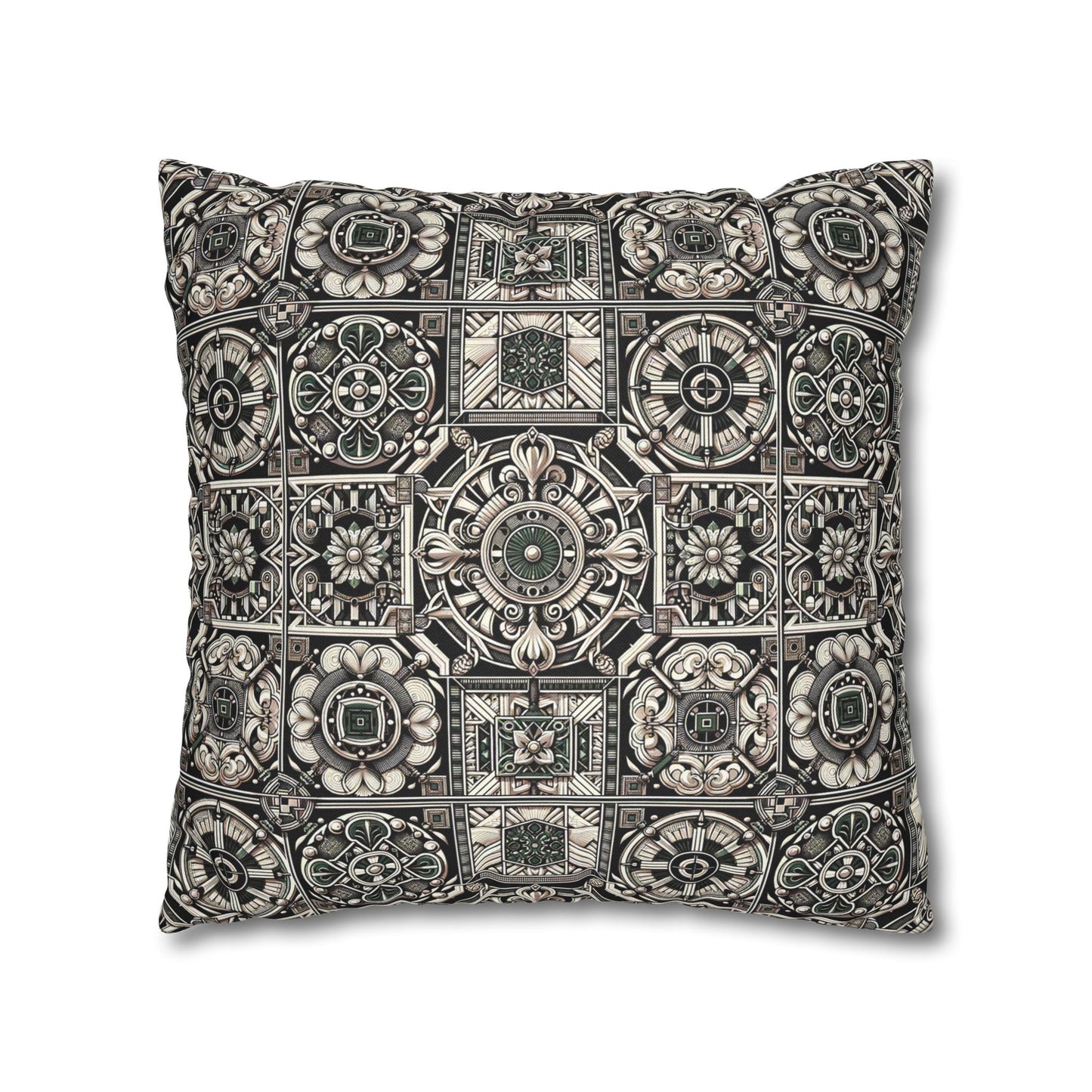Cyber Garden Party Tech Garden Extravaganza Spun Polyester Square Pillowcase - 8404 Design-45