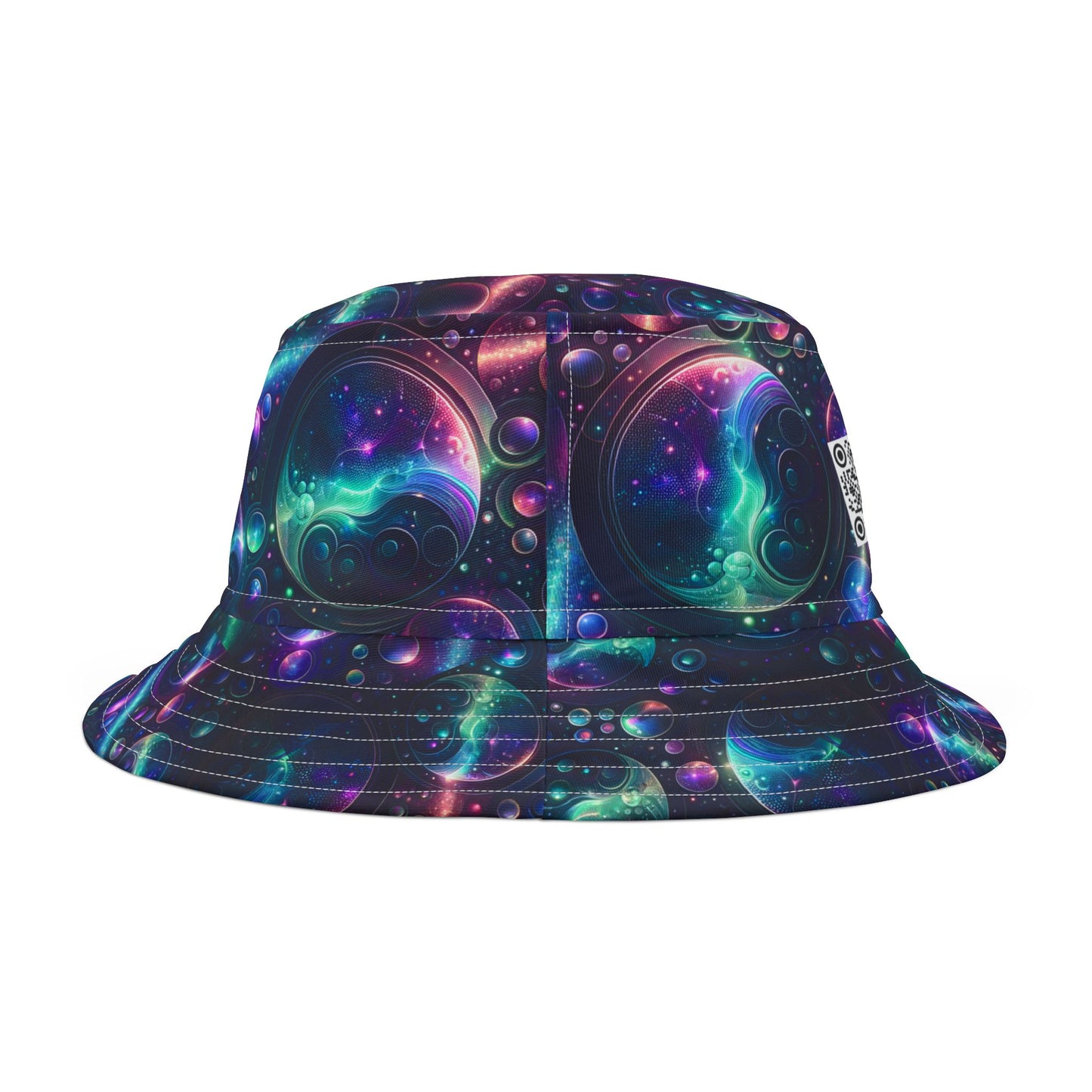 Iridescent Tech Fusion Tech-Forward Streetwear Bucket Hat - 8404 Design-51