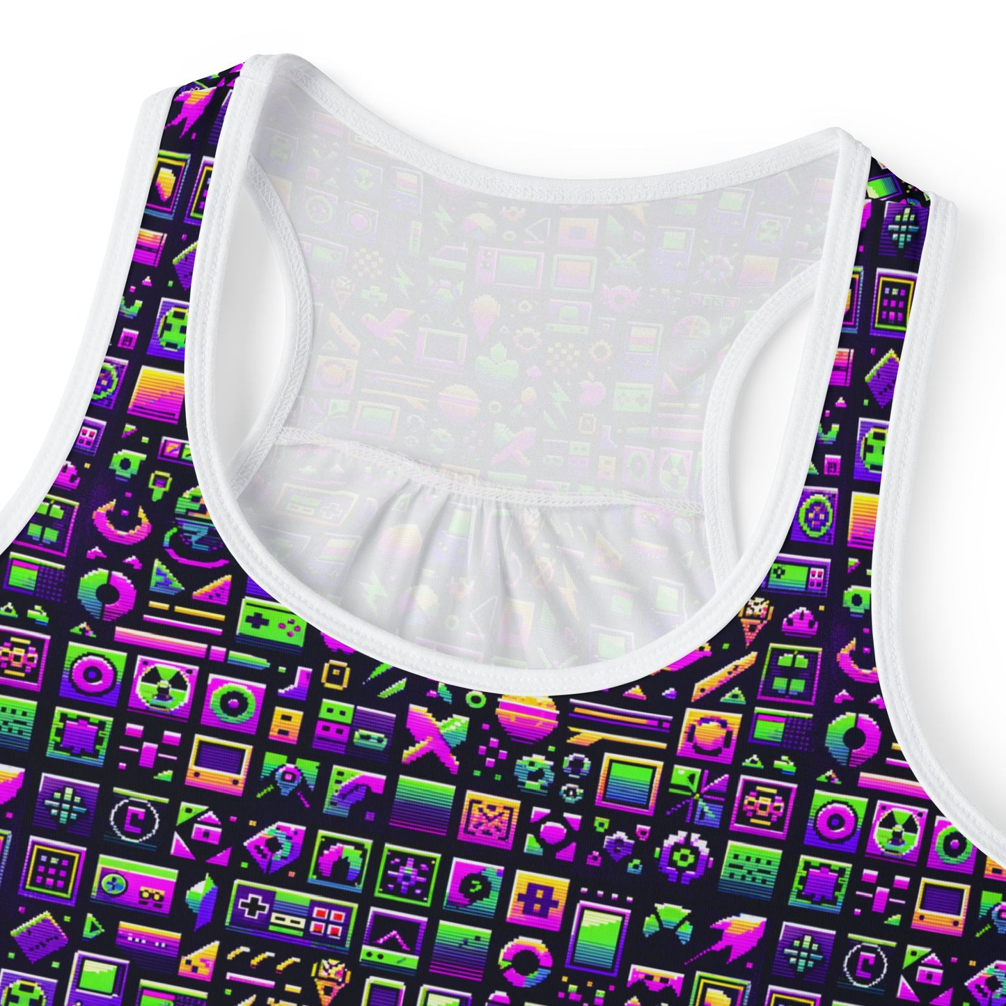 Digital Nostalgia Remix Modern Vintage Fusion Women's Tank Top - 8404 Design-49
