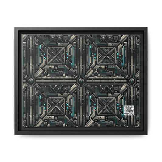 Tech Noir Futuristic Tech Aesthetic with a Dark Twist Matte Canvas, Framed (multi-color) - 8404 Design-59 A