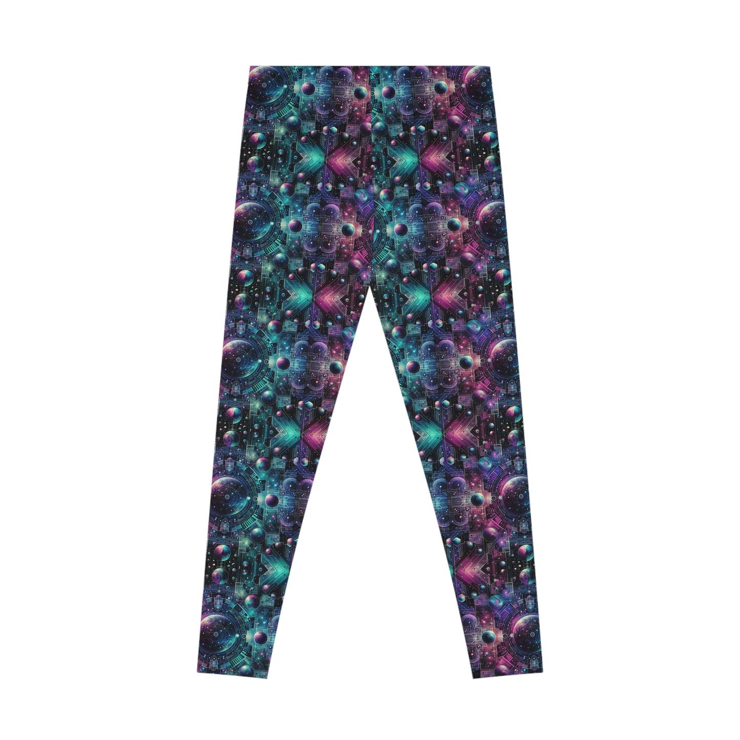 Galactic Hues Tech-Forward Cosmic Fusion Stretch Leggings - 8404 Design-59