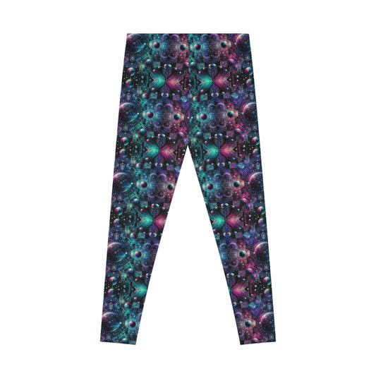 Galactic Hues Tech-Forward Cosmic Fusion Stretch Leggings - 8404 Design-59