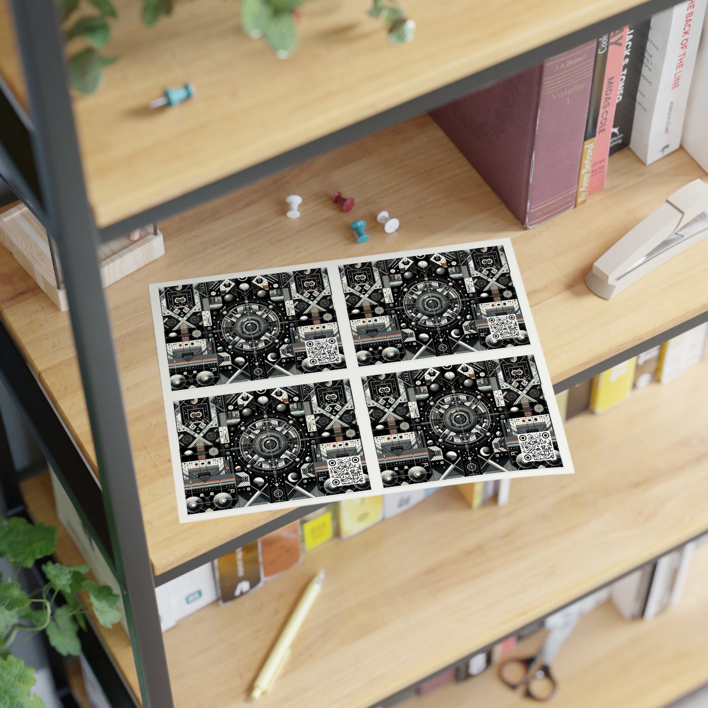 Tech-Inspired Graphic Tees Tech-Forward Streetwear Sticker Sheets - 8404 Design-64