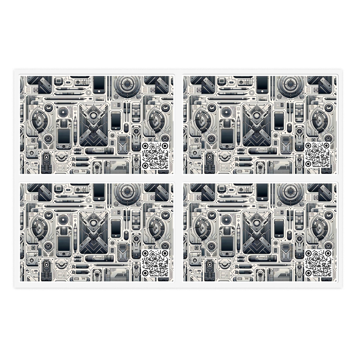 Tech Utility Gear Tech-Forward Minimalism Sticker Sheets - 8404 Design-39