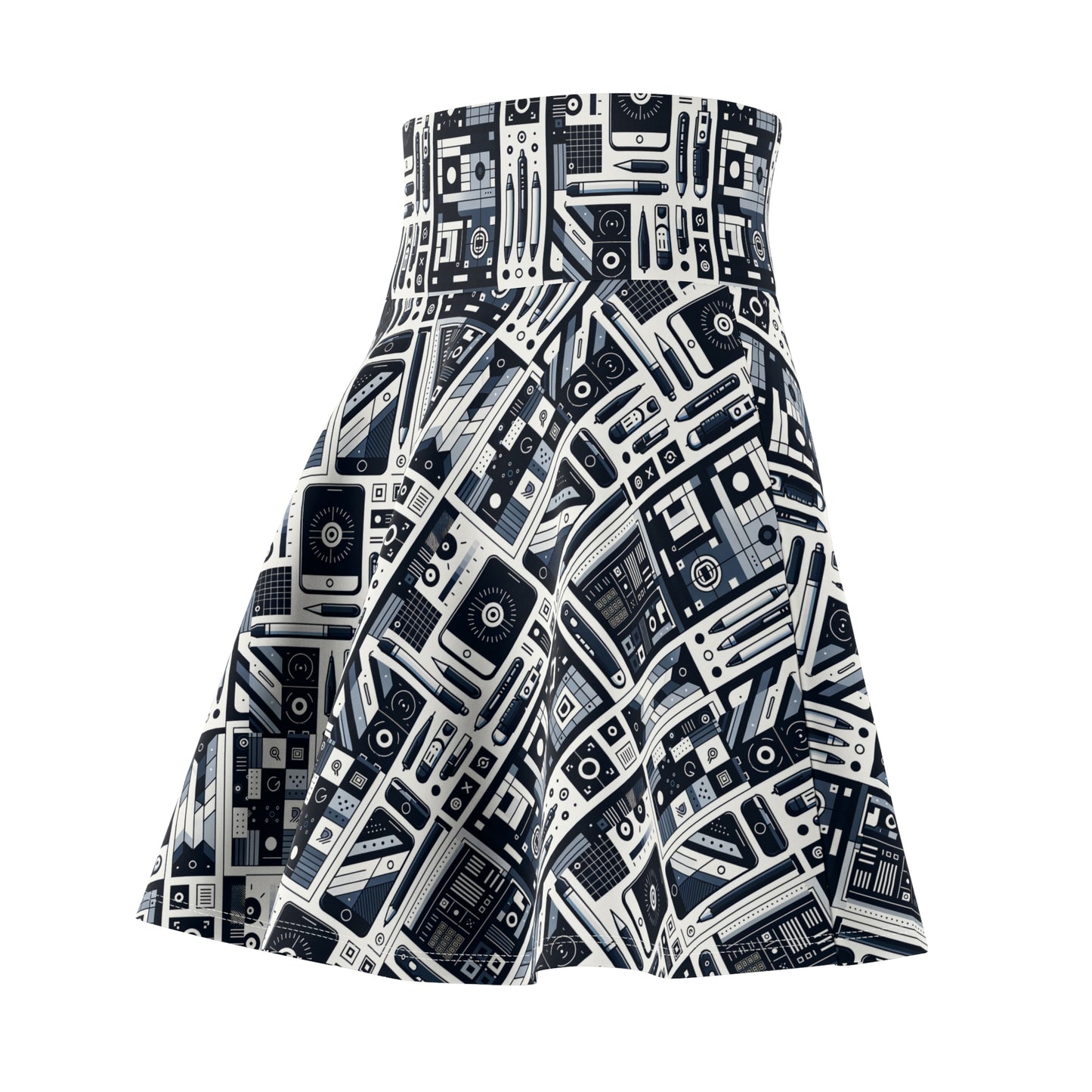 Minimalist Athleisure Minimalist Tech Women's Skater Skirt - 8404 Design-60