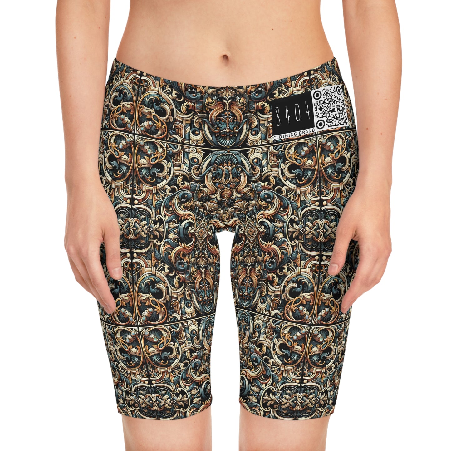 Urban Renaissance Historical Fusion With Street Edge Women's Bike Shorts - 8404 Design-59