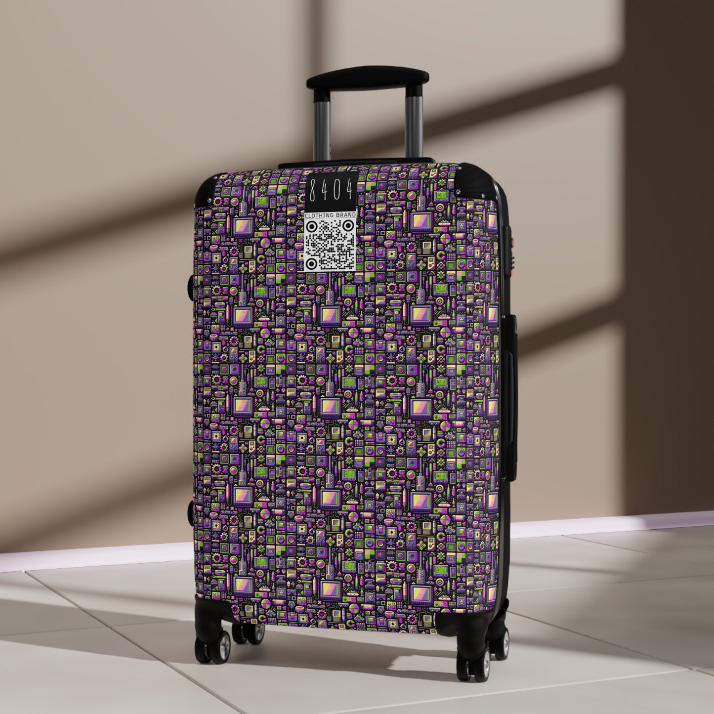Digital Nostalgia Remix Modern Vintage Fusion Suitcase - 8404 Design-67