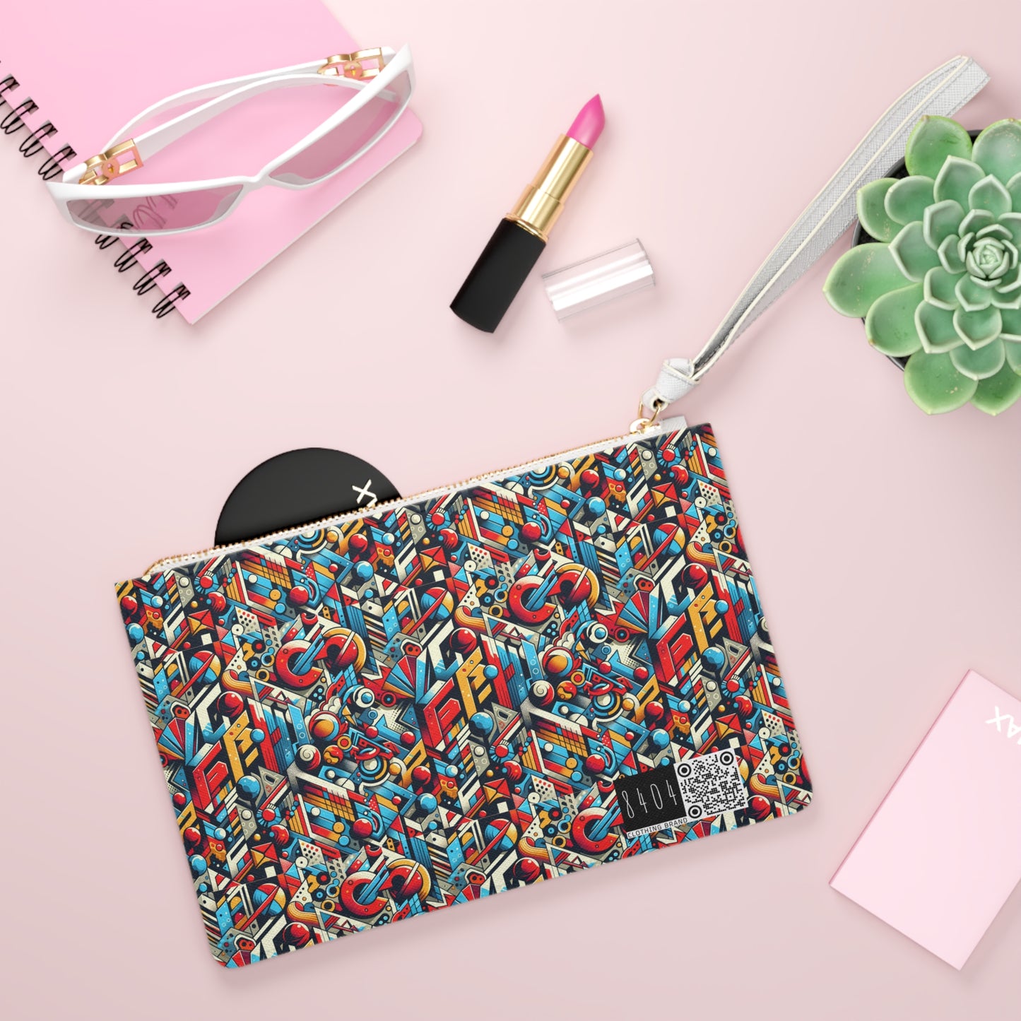 Neo-Traditional Street Art Modern Street Art Fusion Clutch Bag - 8404 Design-67