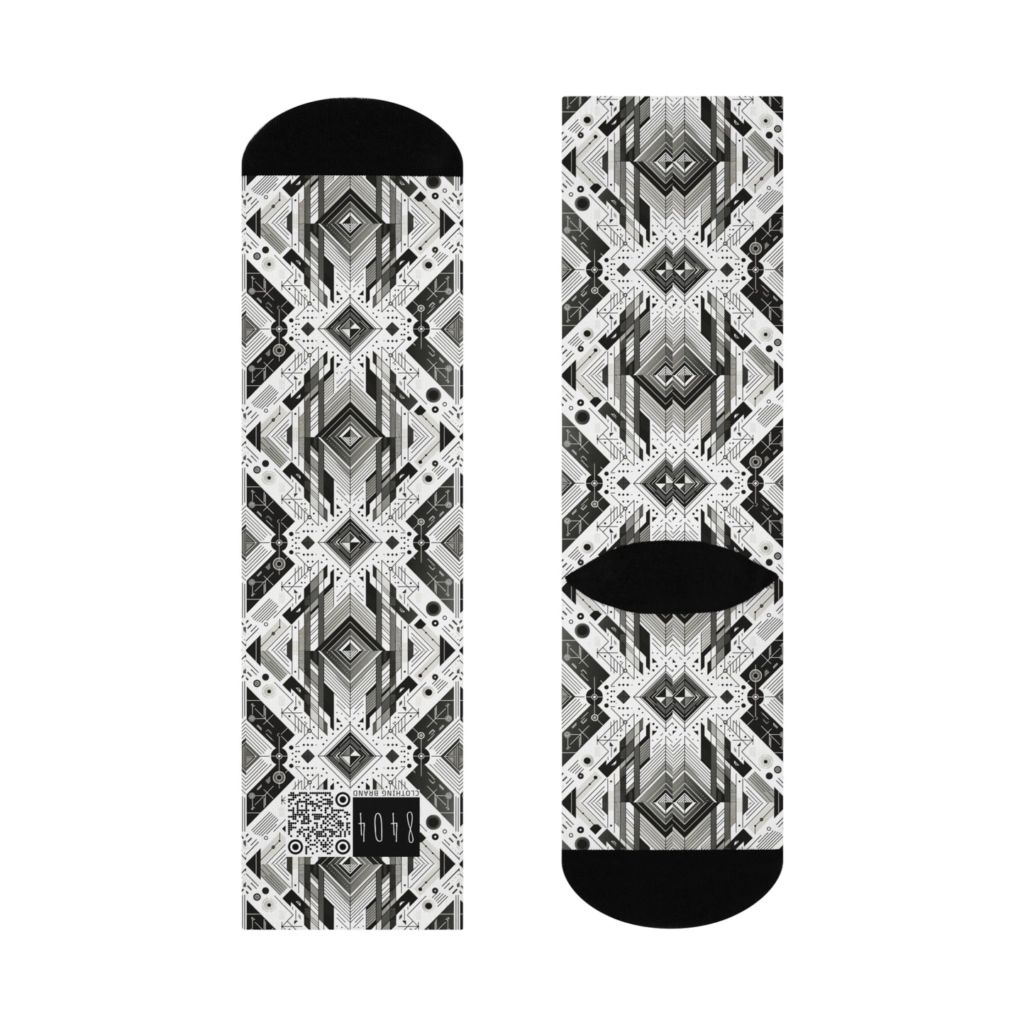 Digital Minimalism Minimalist Tech Cushioned Crew Socks - 8404 Design-51