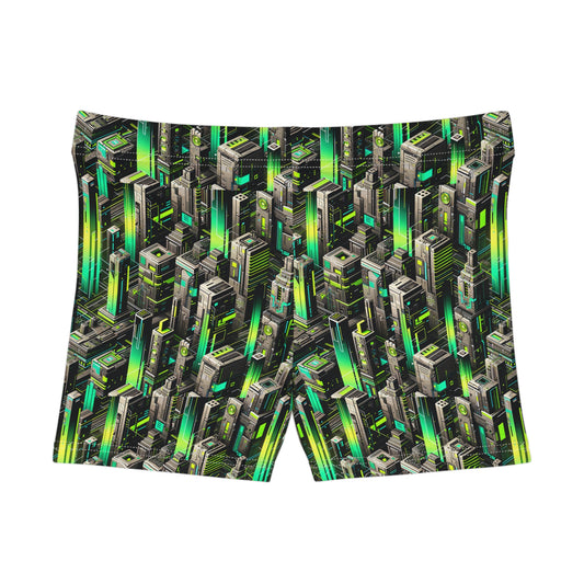 Digital Rebellion Tech-Forward Streetwear Women's Shorts - 8404 Design-63