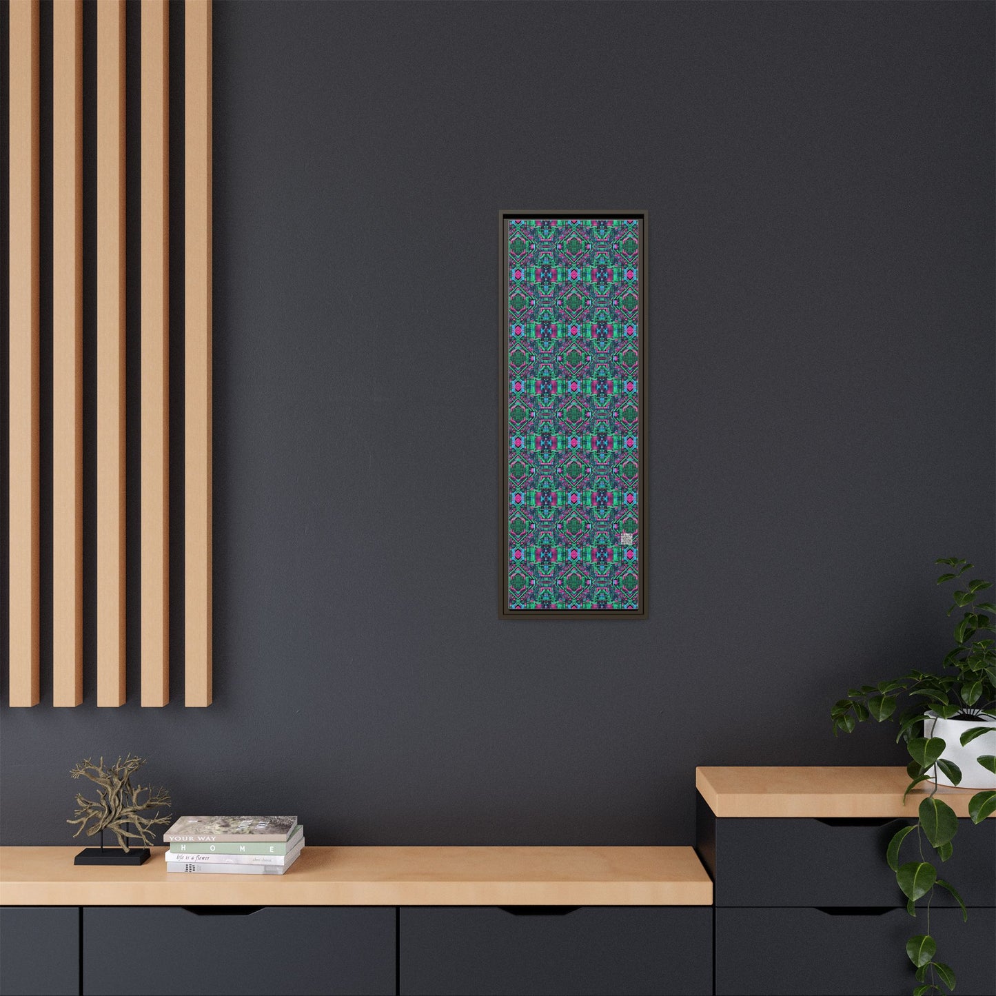 Digital Glitch Vibes Tech-Inspired Streetwear Matte Canvas, Framed (multi-Color) - 8404 Design-71 B