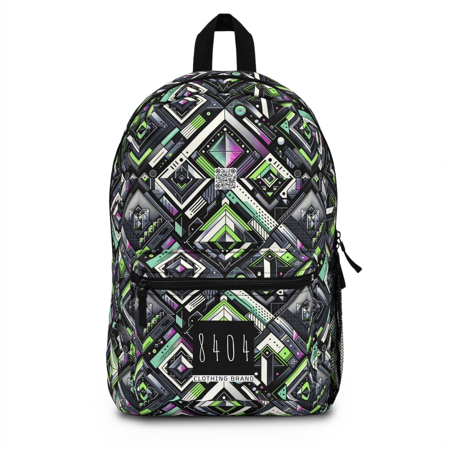 Retro Futurism Graphics Tech-Forward Streetwear Backpack - 8404 Design-48