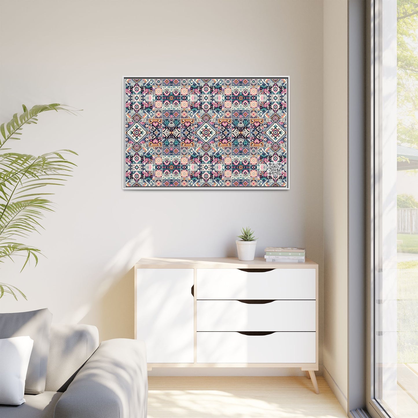 Matte Canvas, Framed (multi-Color) - 8404 Design-01