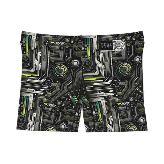 Tech Noir Tech-Forward Minimalism Women's Shorts - 8404 Design-60